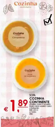 Meu Super Sopa cozinha continente promoção