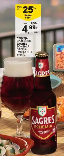 Continente Cerveja c/ alcool sagres bohemia promoção