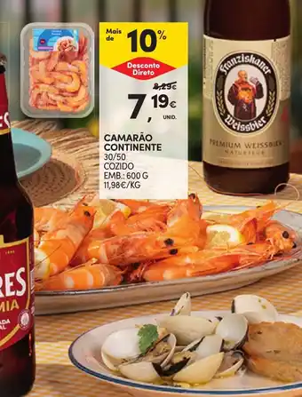 Continente Camarão continente promoção