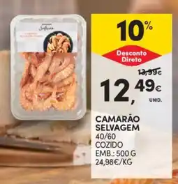 Continente Camarão selvagem 40/60 promoção