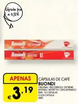 Meu Super Cápsulas de café buondi promoção