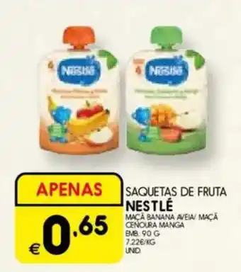 Saquetas de fruta nestlé