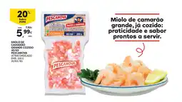 Continente Miolo de camarão grande cozido 40/60 pescanova promoção