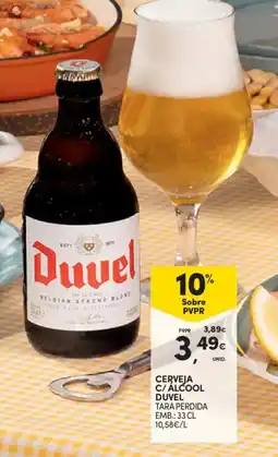 Continente Cerveja c/ alcool duvel promoção