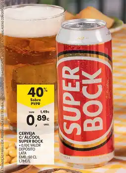 Continente Cerveja c/ álcool super bock promoção