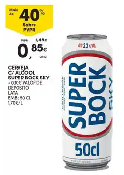 Continente Cerveja c/ alcool super bock sky promoção