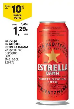 Continente Cerveja c/ álcool estrela damm promoção