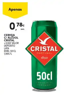Continente Cerveja c/ álcool cristal promoção