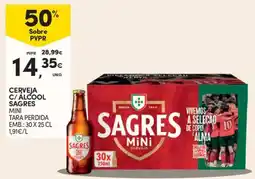 Continente Cerveja c/ alcool sagres mini promoção