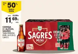 Continente Cerveja c/ alcool sagres promoção