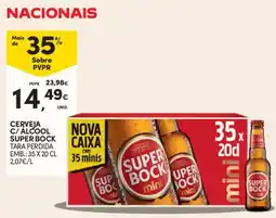 Continente Cerveja c/ álcool super bock promoção