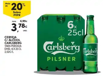 Continente Cerveja c/ alcool carlsberg promoção