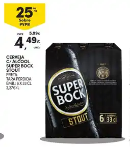 Continente Cerveja c/ álcool super bock stout promoção