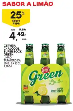 Continente Cerveja c/ álcool super bock green promoção