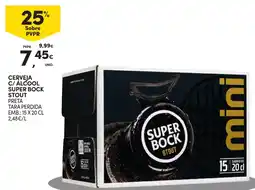 Continente Cerveja c/ álcool super bock stout promoção