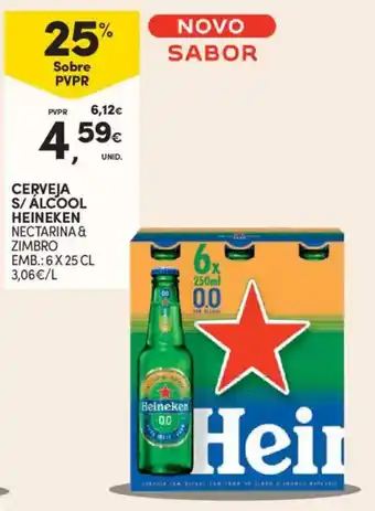 Continente Cerveja s/ álcool heineken promoção