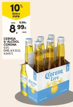 Continente Cerveja s/alcool corona 0.0% promoção