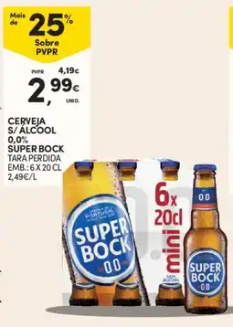 Continente Cerveja s/alcool 0,0% super bock promoção