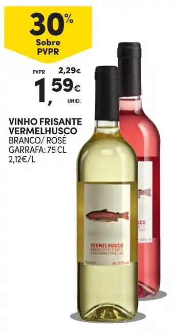 Continente Vinho frisante vermelhusco promoção