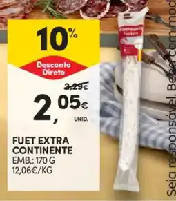 Continente Fuet extra continente promoção