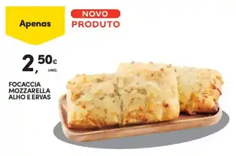 Continente Focaccia mozzarella alho e ervas promoção