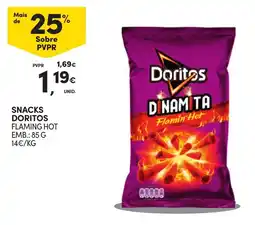 Continente Snacks doritos flaming hot promoção