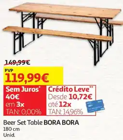 Auchan Beer Set Table BORA BORA 180 cm promoção
