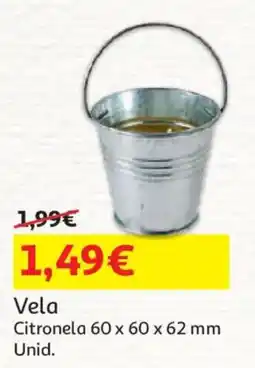 Auchan Vela Citronela 60 x 60 x 62 mm promoção