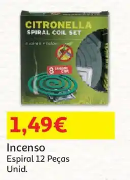 Auchan Incenso Espiral 12 Peças Unid. promoção