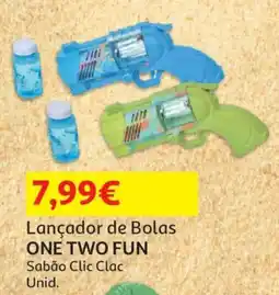 Auchan Lançador de Bolas ONE TWO FUN Sabão Clic Clac Unid. promoção