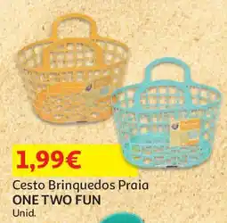 Auchan Cesto Brinquedos Praia ONE TWO FUN promoção