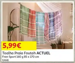 Auchan Toalha Praia Foutah ACTUEL promoção