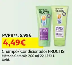 Auchan Champô/ Condicionador FRUCTIS Método Caracóis promoção