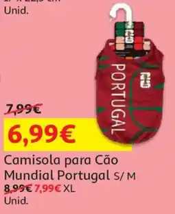 Auchan Camisola para Cão Mundial Portugal S/M promoção