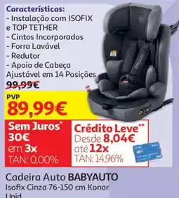 Auchan Cadeira Auto BABYAUTO promoção