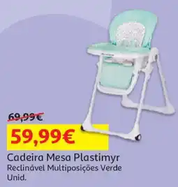 Auchan Cadeira Mesa Plastimyr Reclinável Multiposições Verde Unid. promoção