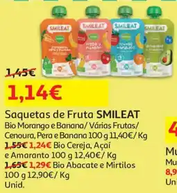 Auchan Saquetas de Fruta SMILEAT promoção