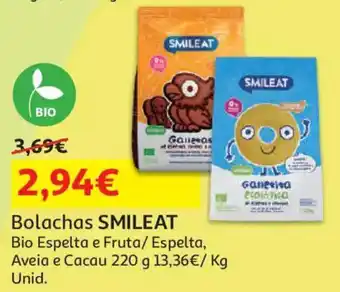 Auchan Bolachas SMILEAT promoção