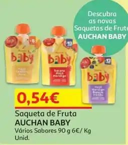 Auchan Saquetas de Fruto AUCHAN BABY promoção