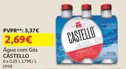 Auchan Água com Gás CASTELLO promoção