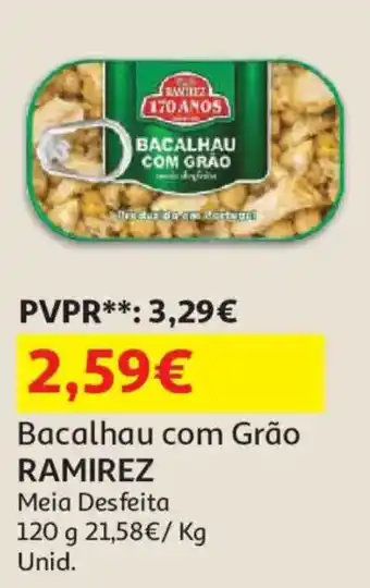 Auchan Bacalhau com Grão RAMIREZ promoção
