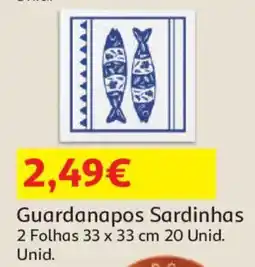 Auchan Guardanapos Sardinhas 2 Folhas 33 x 33 cm 20 Unid. promoção