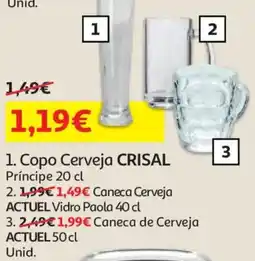 Auchan Copo Cerveja CRISAL Príncipe promoção