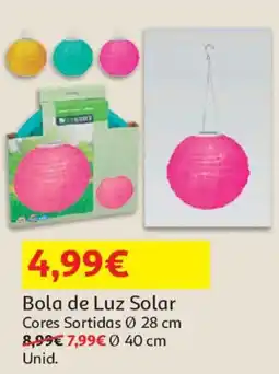 Auchan Bola de Luz Solar promoção
