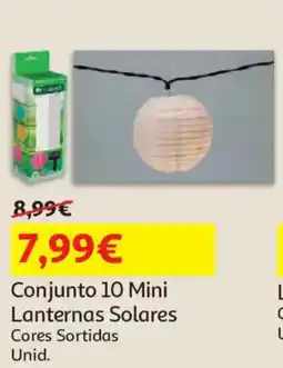 Auchan Conjunto 10 Mini Lanternas Solares Cores Sortidas promoção