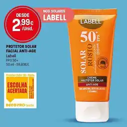 Intermarché Protetor solar facial anti-age labell promoção