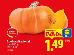 Lidl Abóbora Nacional promoção