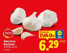 Lidl Alho Seco Nacional promoção