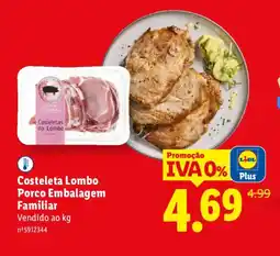 Lidl Costeleta Lombo Porco Embalagem Familiar promoção