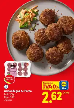 Lidl Almôndegas de Porco promoção
